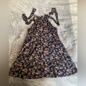 SheIn Navy Floral Halter Neck Sundress Sz L